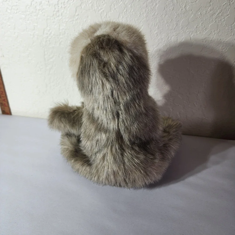 Folkmanis Three-Toed Sloth Hand Puppet Brown Faux Fur Realistic Plush Toy